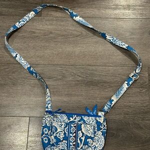 Blue Floral Crossbody Bag